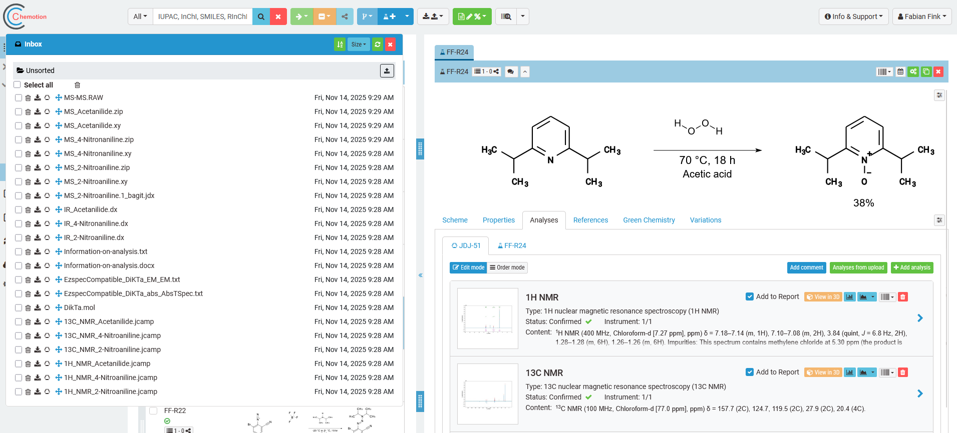 Datensammlung Analysedaten aus dem Posteingang importieren